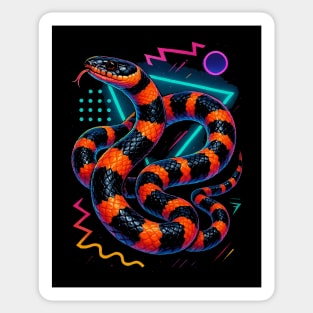 Retro Neon Albino California King Snake Sticker